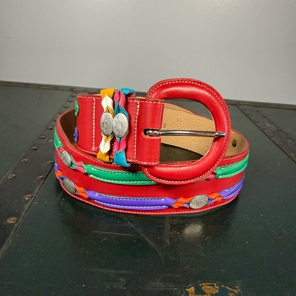 Ginnie Johansen Inc. Accessories - Ginnie Johansen Colorful Studded Accent Belt vintage artsy